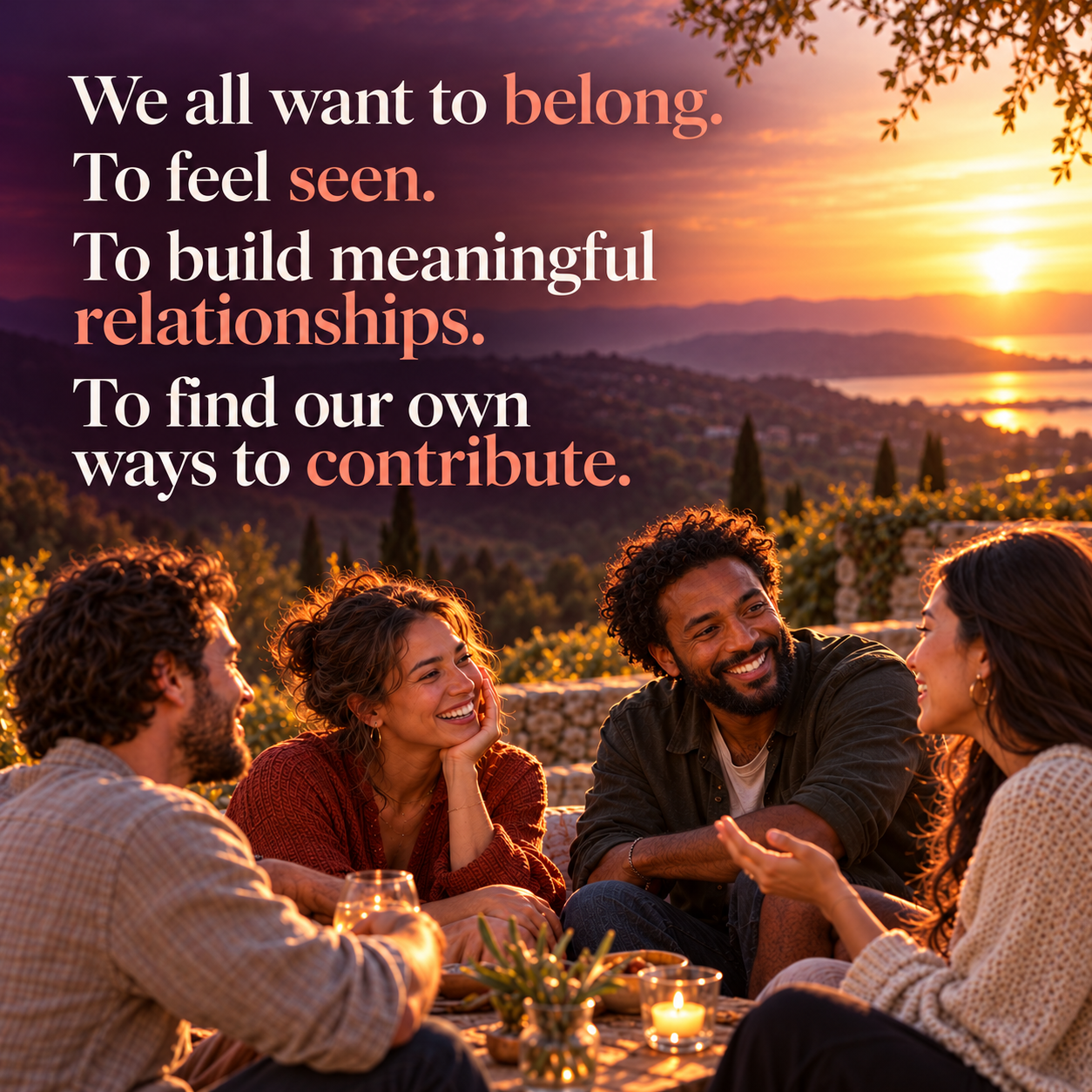 We all want to belong. To feel seen. To build meaningful relationships. To find our own ways to contribute.