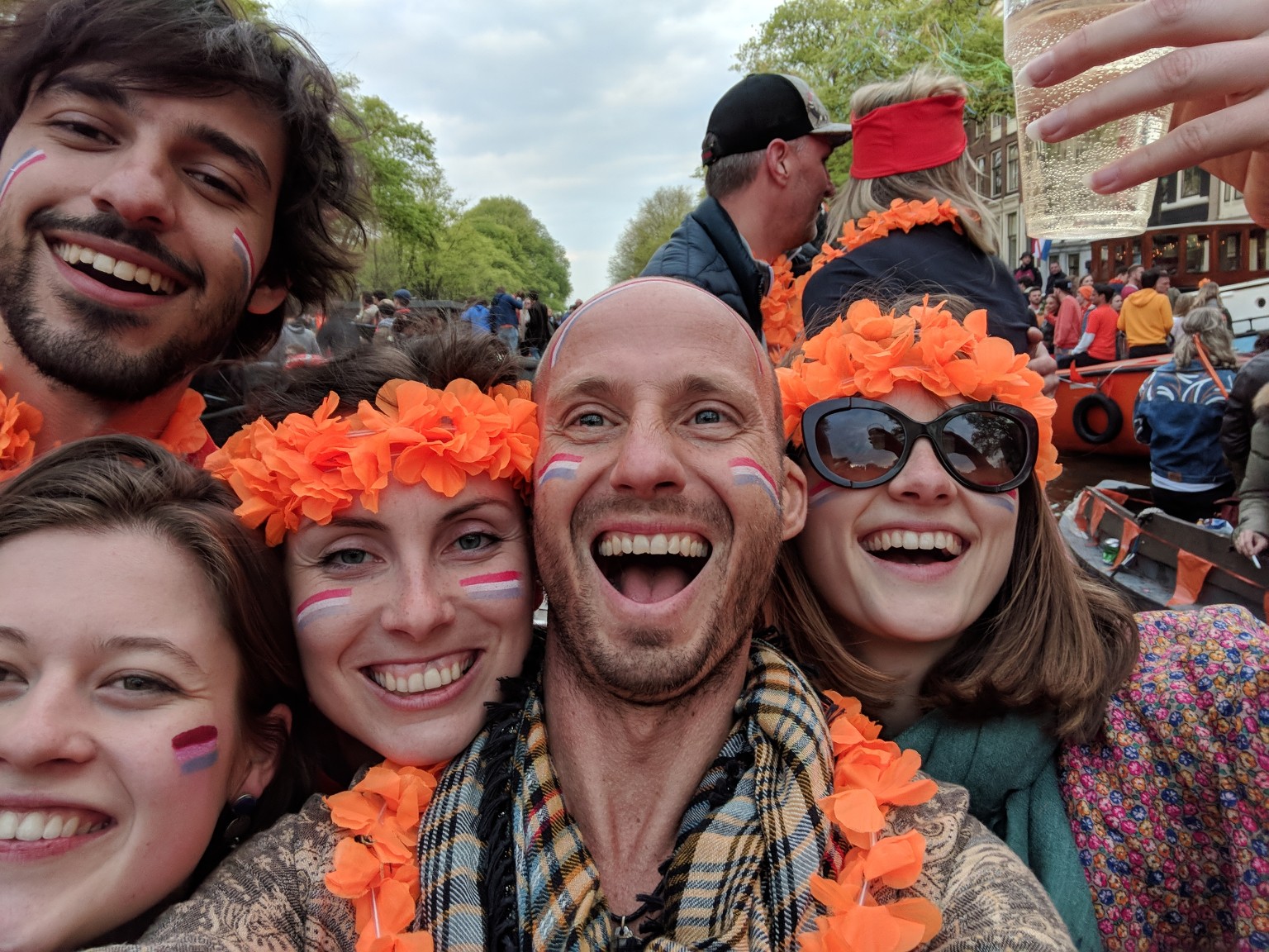 Ryan and friends enjoying a lively outdoor gathering